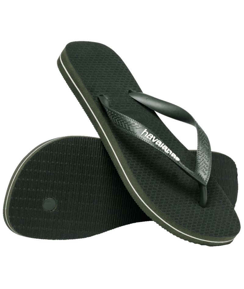 Top Rubber Logo Filete Flip Flops