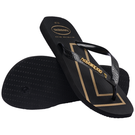 Top Vini Jr Golden Flip Flops