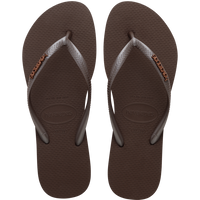 Slim Logo Metallic Flip Flops