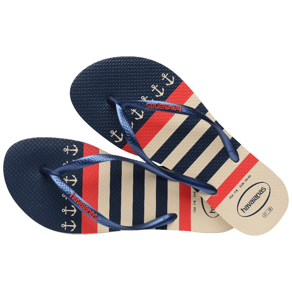 Slim Nautical Flip Flops