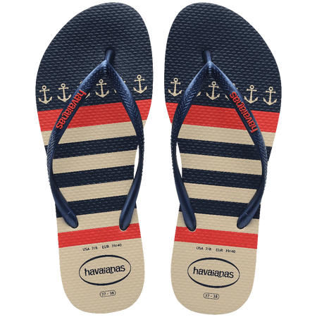 Slim Nautical Flip Flops