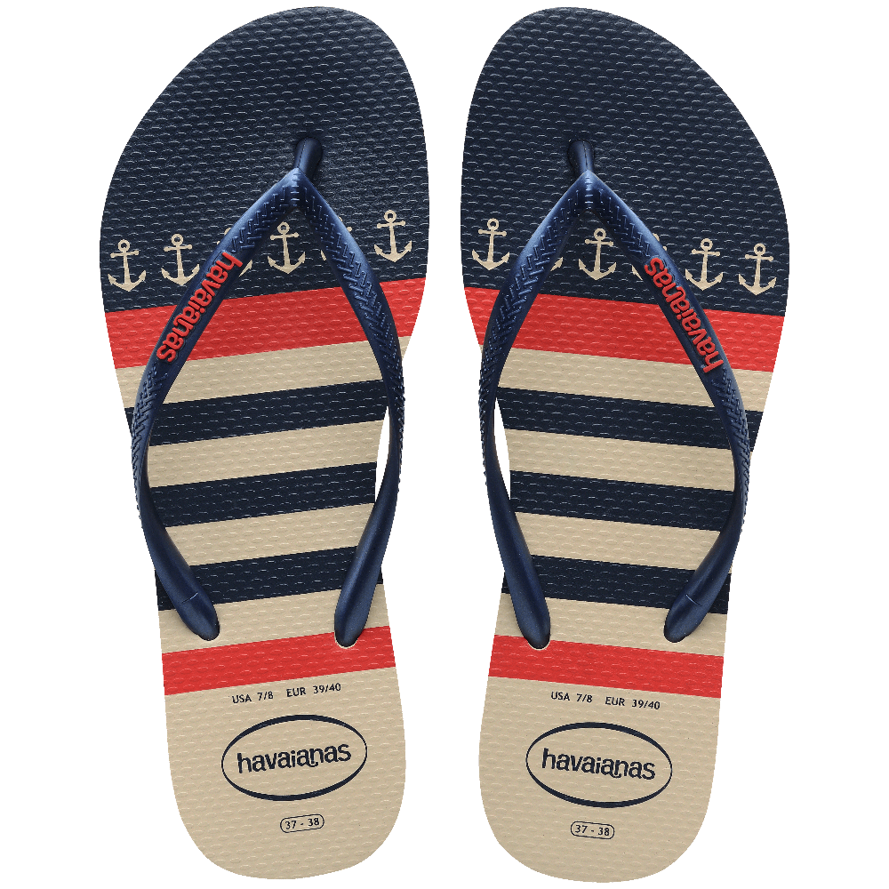 Slim Nautical Flip Flops