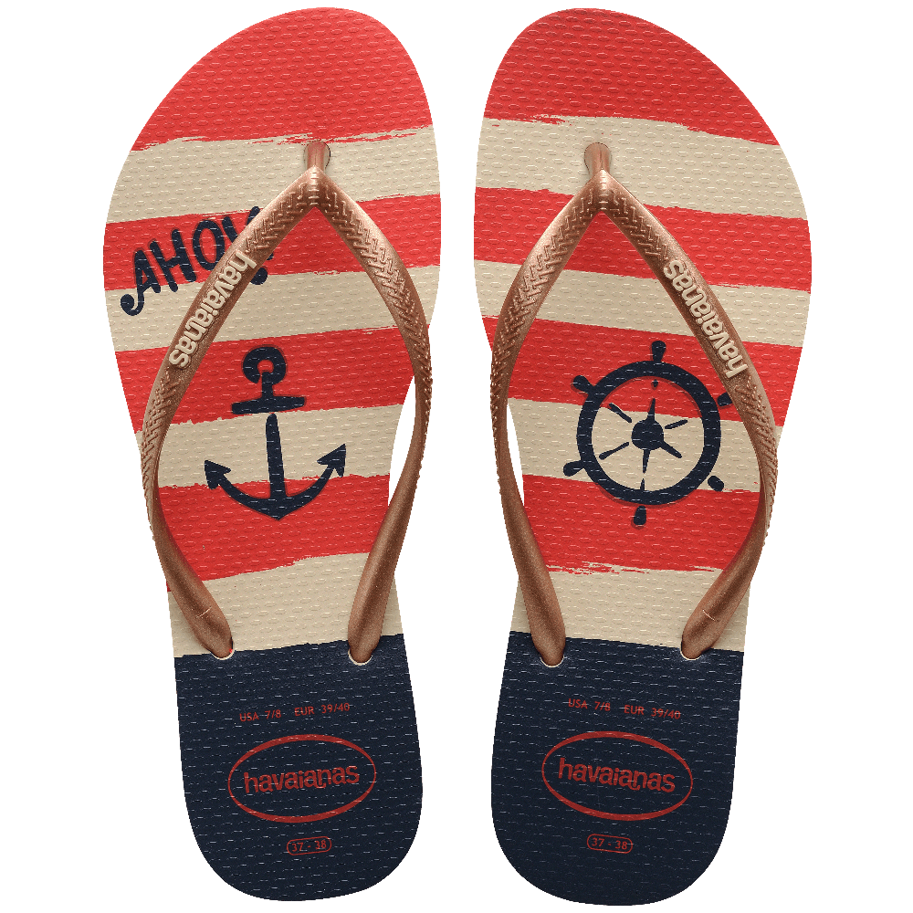 Slim Nautical Flip Flops