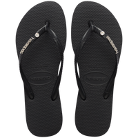 Slim Logo Metal Crystal Sw II Flip Flops
