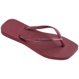 Slim Square Logo Metallic Flip Flop