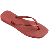 Slim Square Logo Metallic Flip Flop