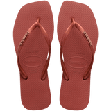 Slim Square Logo Metallic Flip Flop