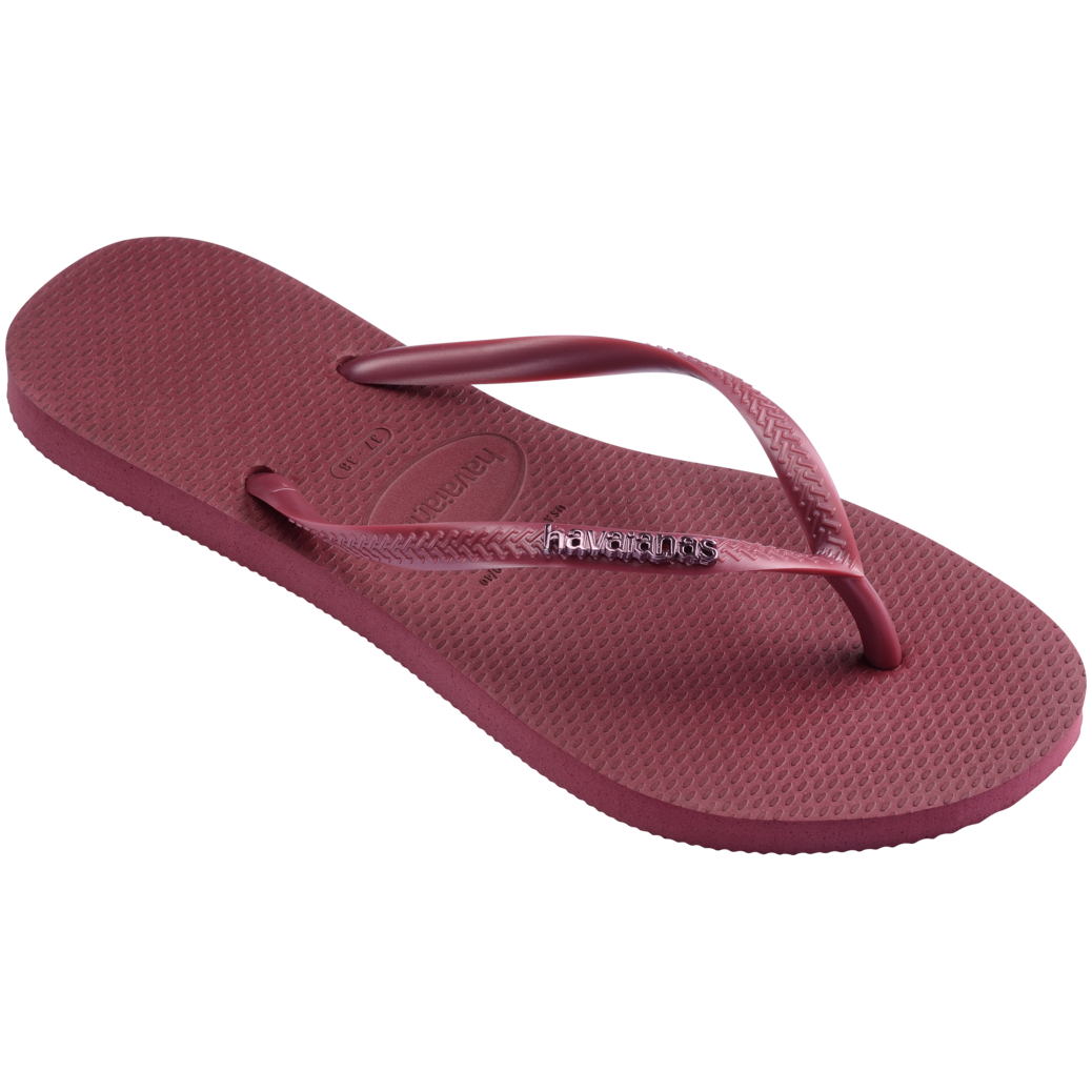 Slim Logo Metallic Flip Flops