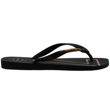 Top Vini Jr Golden Flip Flops
