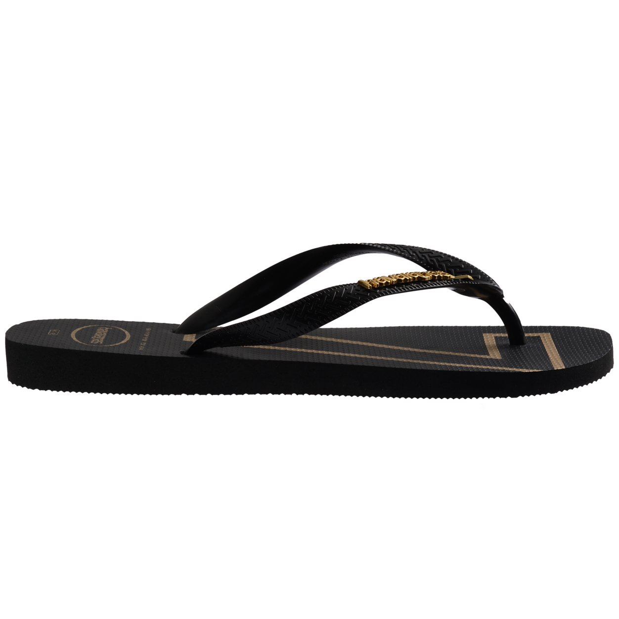 Top Vini Jr Golden Flip Flops