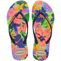 Slim Floral Neon Flip Flops