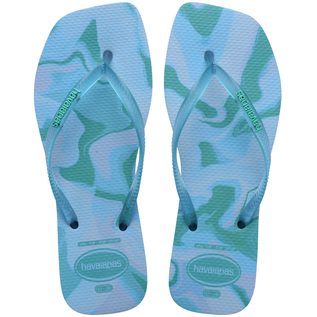 Slim Square Jelly Flip Flops