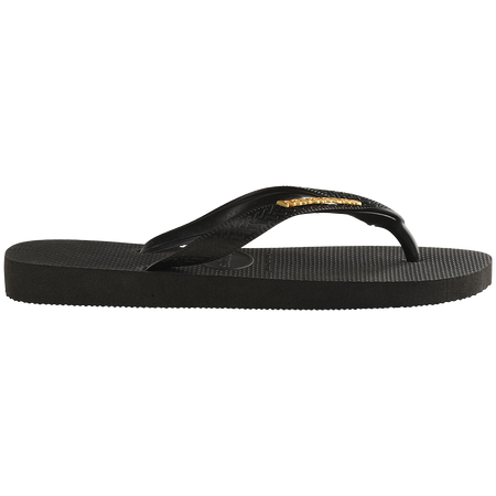 Top Logo Metallic Flip Flops