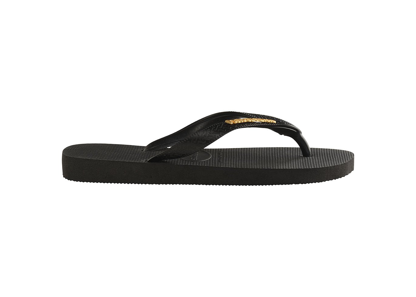 Top Logo Metallic Flip Flops