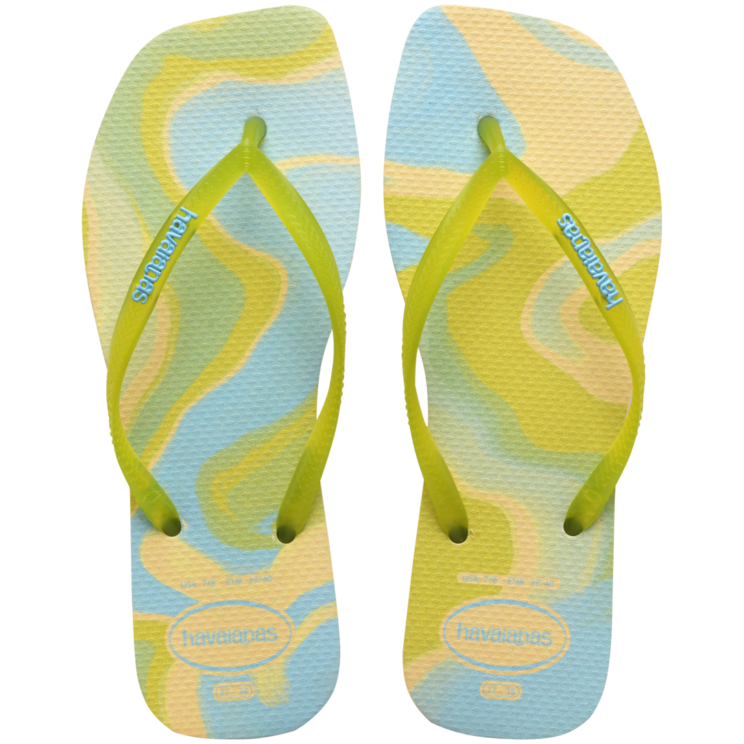 Slim Square Jelly Flip Flops