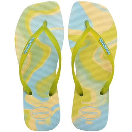Slim Square Jelly Flip Flops