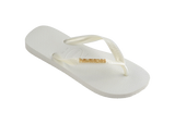 Top Logo Metallic Flip Flops