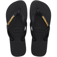 Top Logo Metallic Flip Flops
