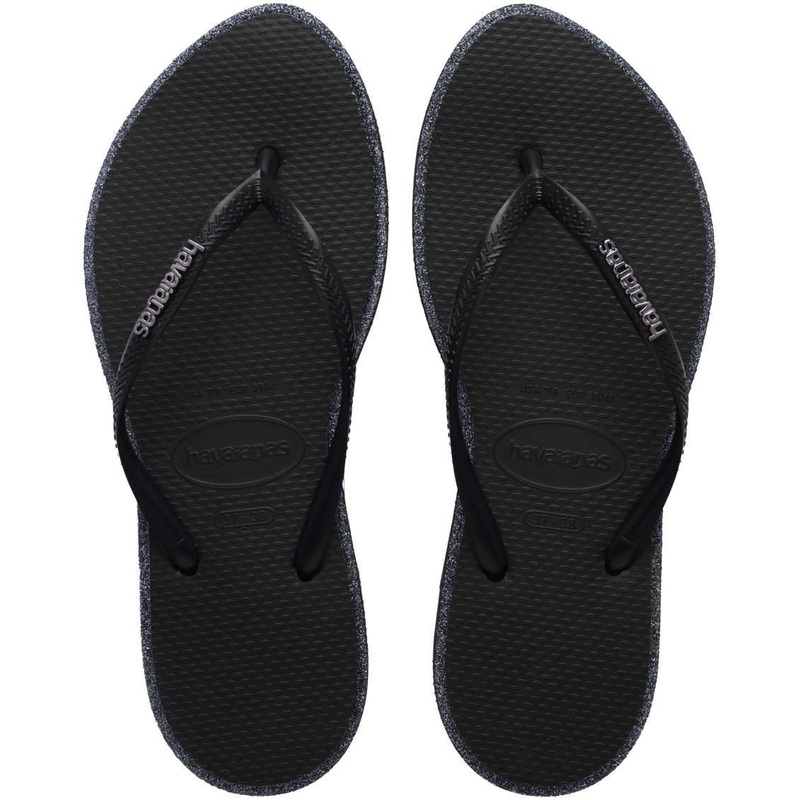 Slim Point Glitter Flip Flops