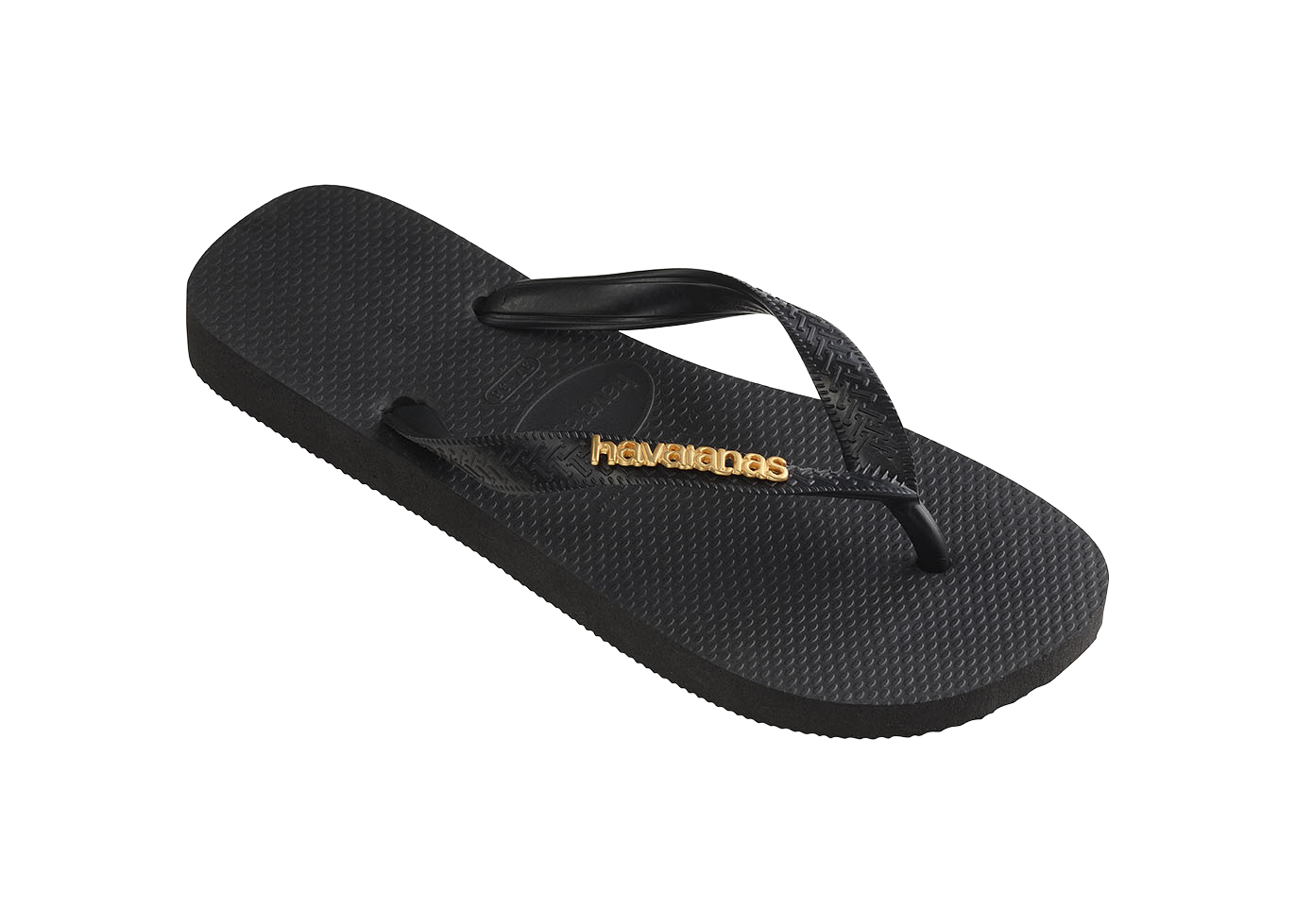 Top Logo Metallic Flip Flops