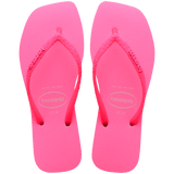 Slim Square Glitter Neon Flip Flops