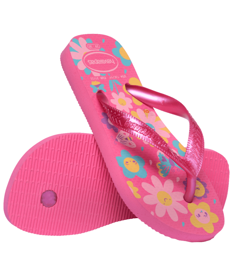 Kids Flores Flip Flops