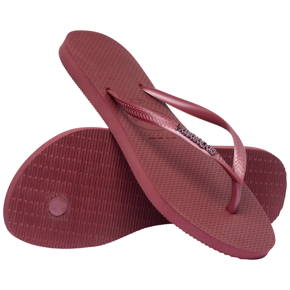 Slim Logo Metallic Flip Flops