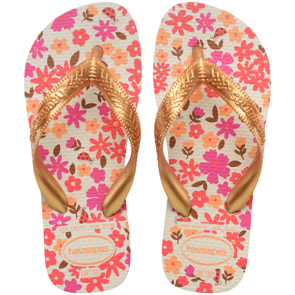 Kids Flores Flip Flops