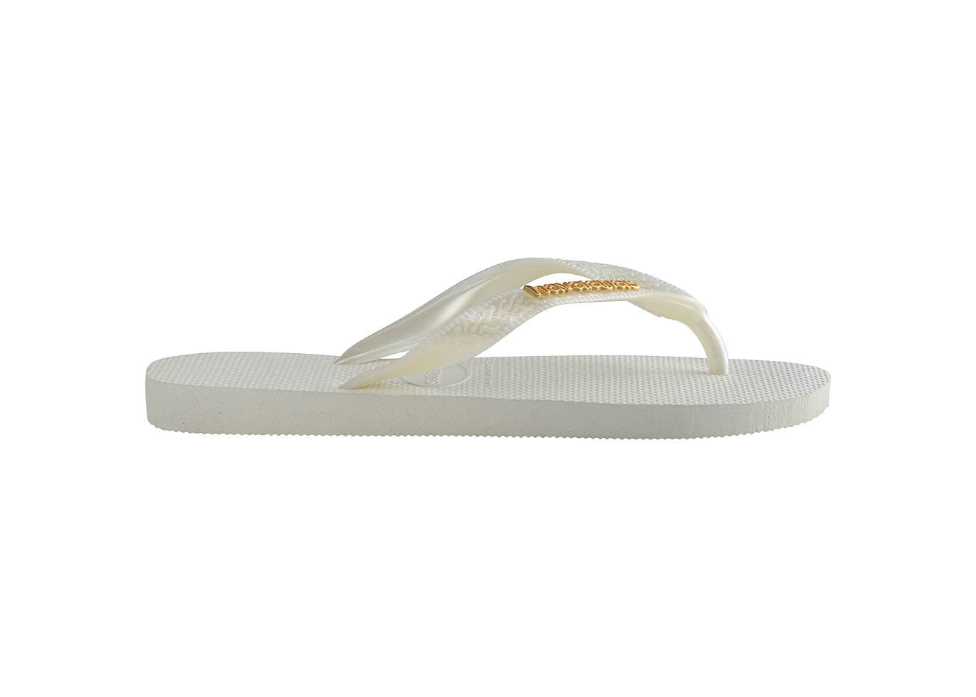 Top Logo Metallic Flip Flops