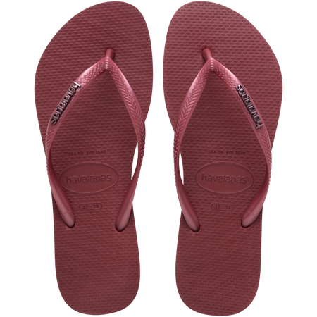 Slim Logo Metallic Flip Flops