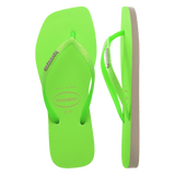 [ONLINE EXCLUSIVE] Slim Square Glitter Neon Flip Flops
