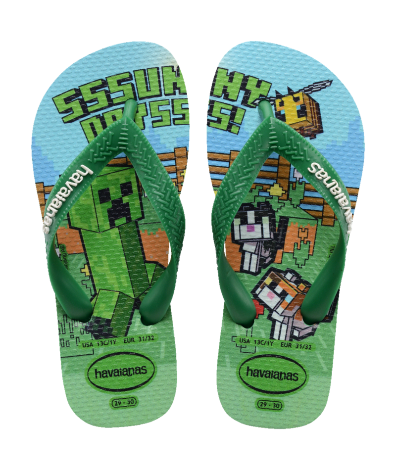 Kids Minecraft Flip Flops