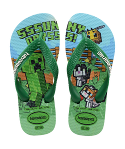 Kids Minecraft Flip Flops