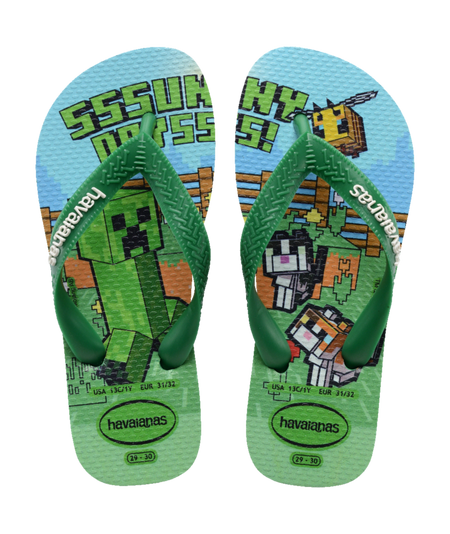 Kids Minecraft Flip Flops