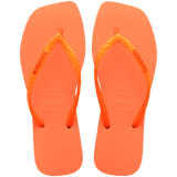 [ONLINE EXCLUSIVE] Slim Square Glitter Neon Flip Flops