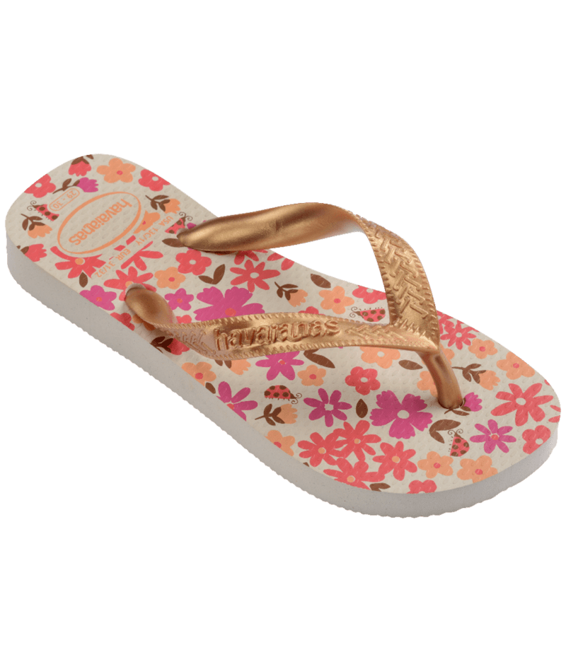 Kids Flores Flip Flops