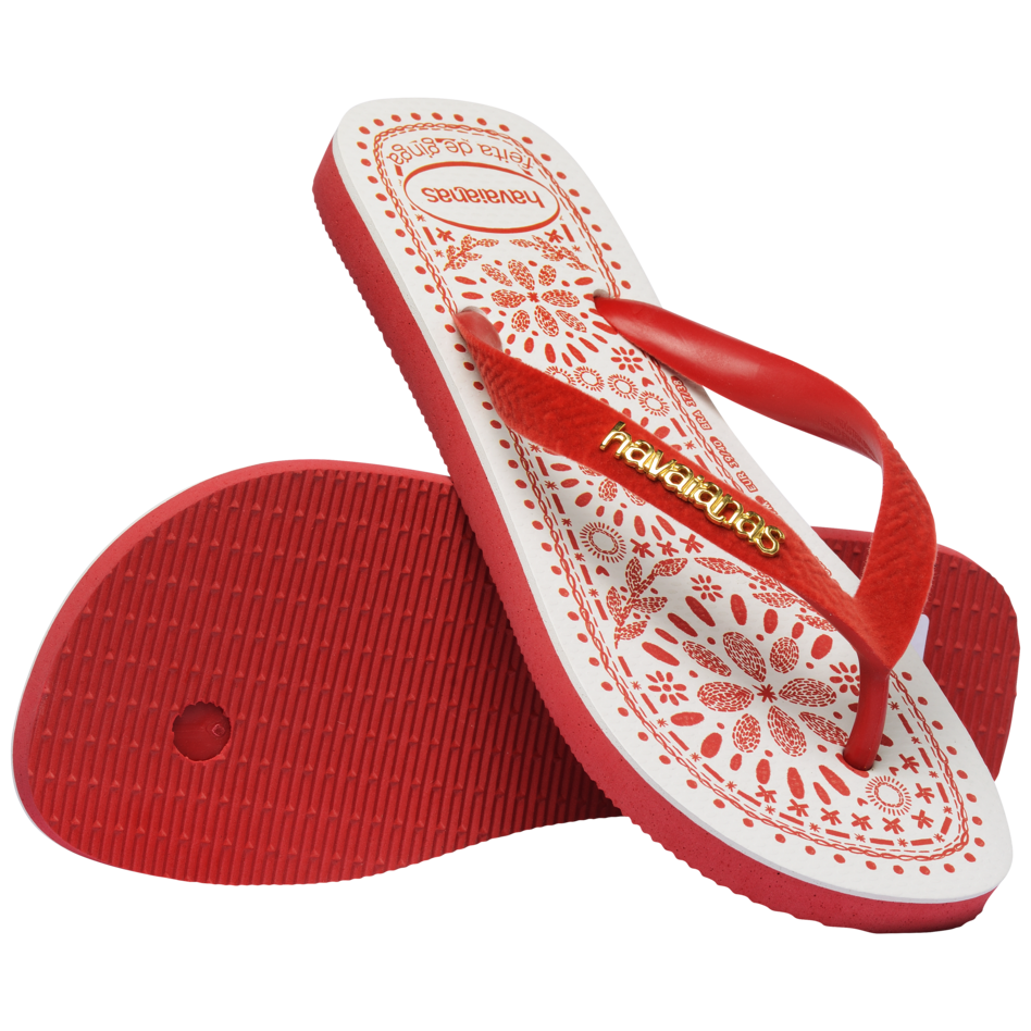 Havaianas Top Bordado Flor Flip Flops