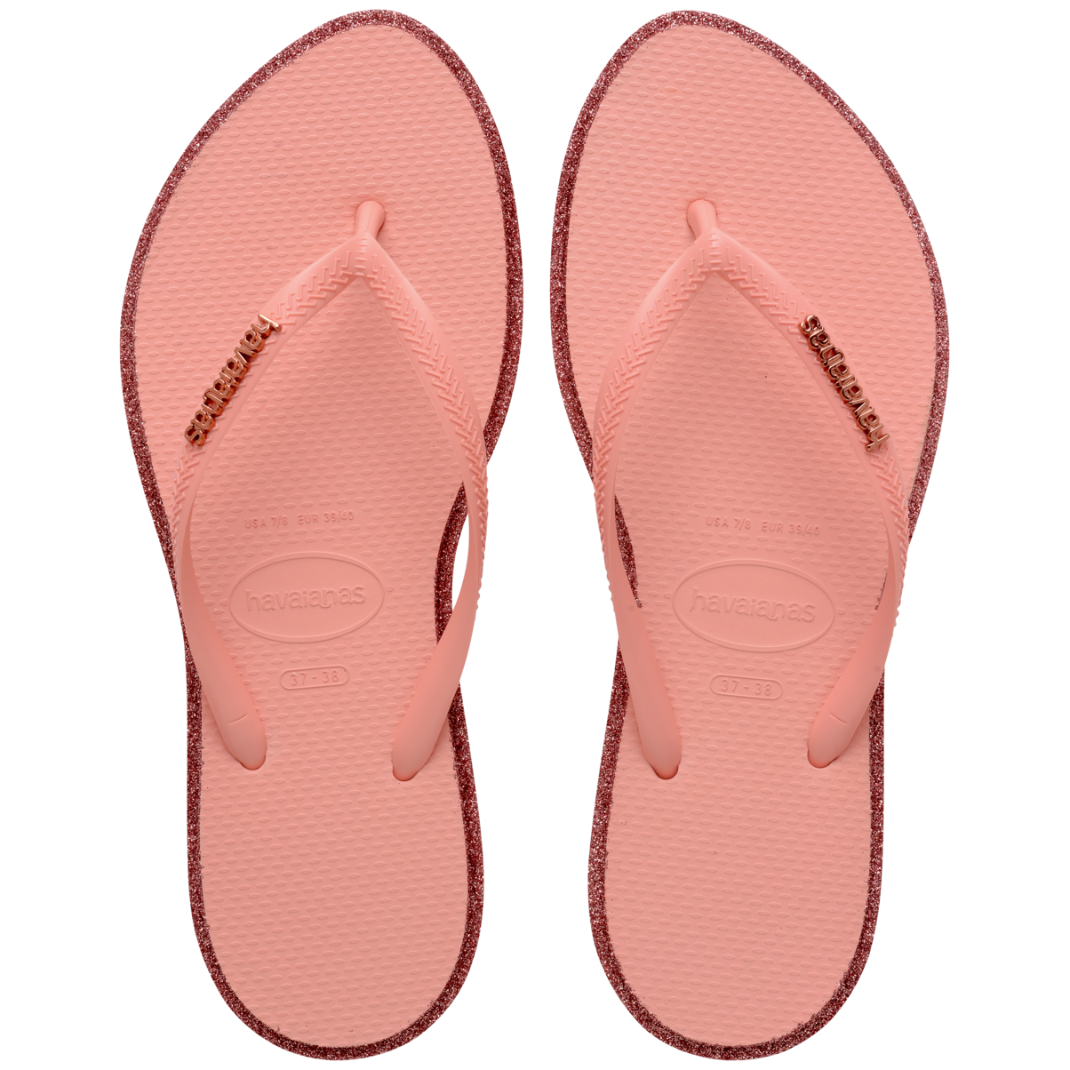 Slim Point Glitter Flip Flops