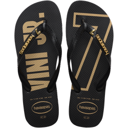 Top Vini Jr Golden Flip Flops