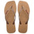 Slim Square Logo Metallic Flip Flop