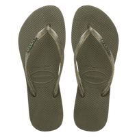 Slim Logo Metallic Flip Flops