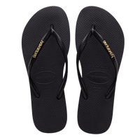 Slim Logo Metallic Flip Flops