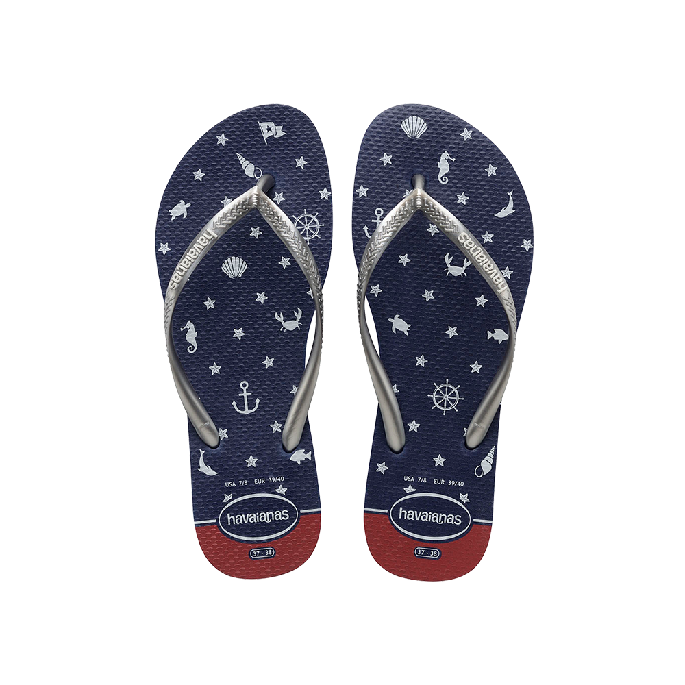 Slim Nautical Flip Flops