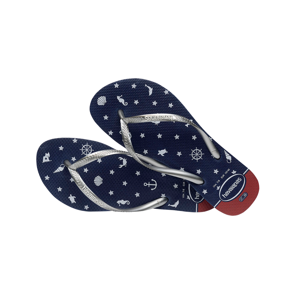 Slim Nautical Flip Flops