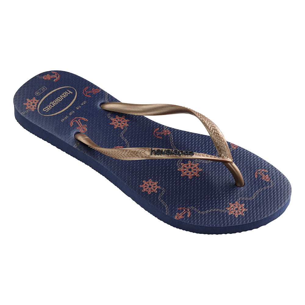Slim Nautical Flip Flops