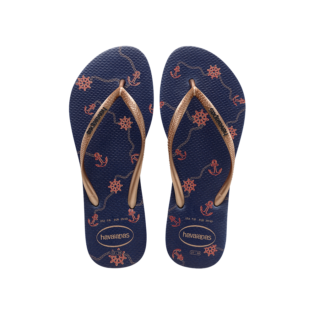 Slim Nautical Flip Flops