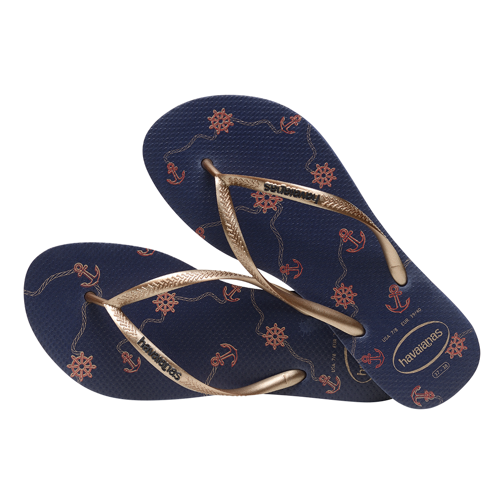 Slim Nautical Flip Flops