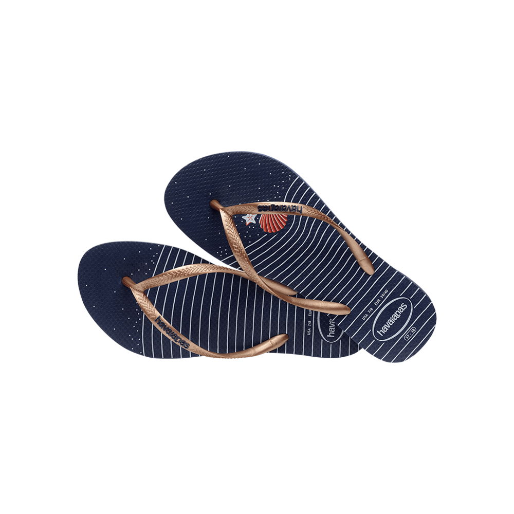 Slim Nautical Flip Flops
